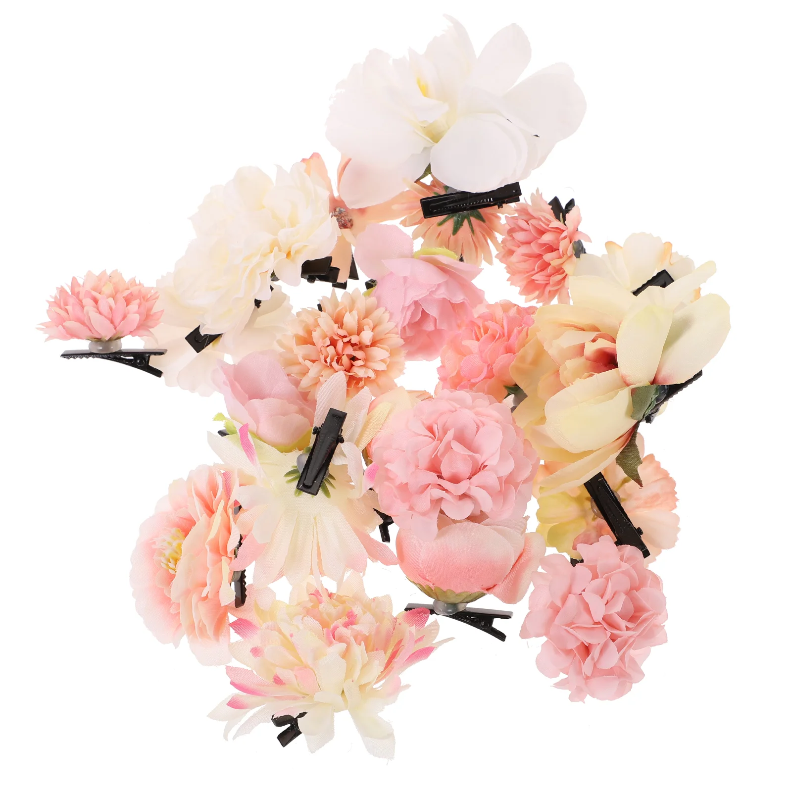 

21 Pcs Flower Hairpin Clip Flowers for Clips Girls Kids Hanfu Floral Alloy Decorations Barrettes Bride