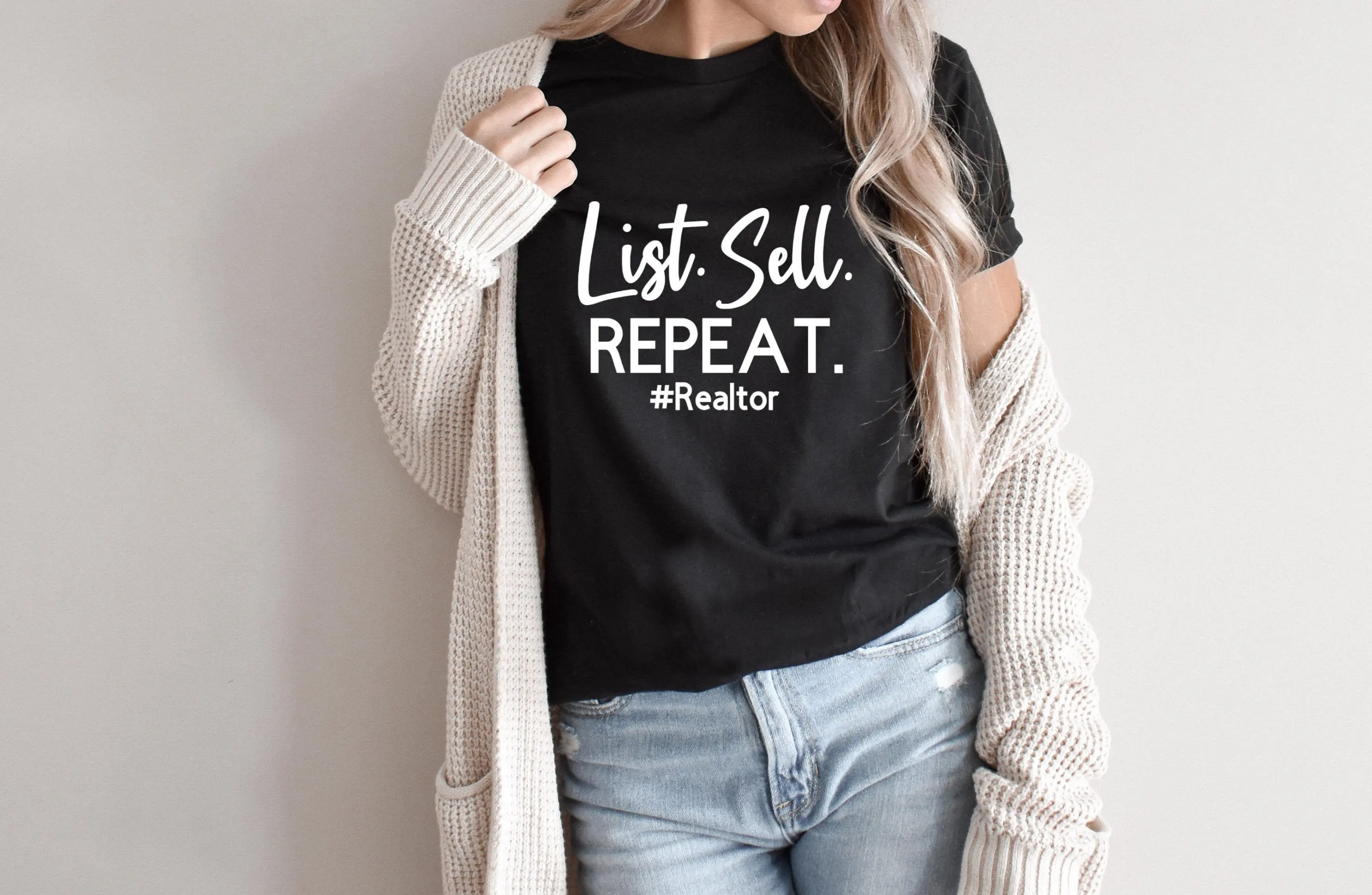 List Sell Repeat Realtor T Shirt Real Estate Agent