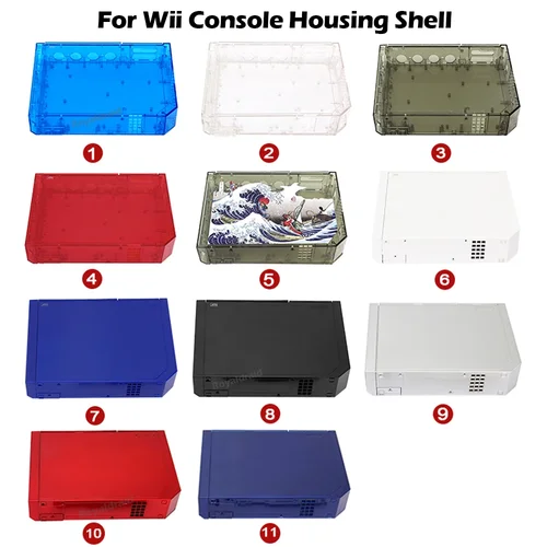 Imagen 2 del producto Nueva funda de carcasa completa de repuesto en 11 colores con botones para piezas de reparación de consola de juegos Wii