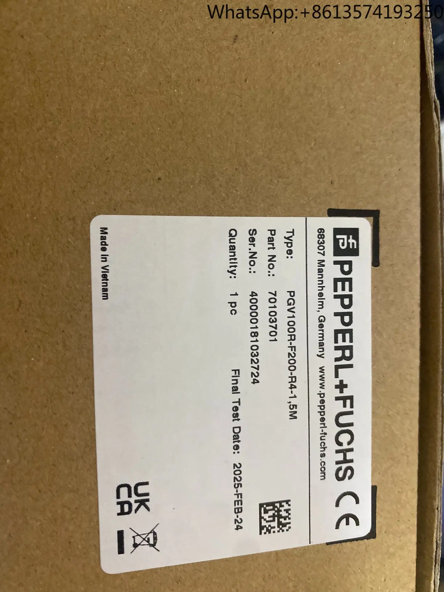 

PGV100R-F200-R4-1,5M Pepperl + Fuchs brand new genuine originalin stock