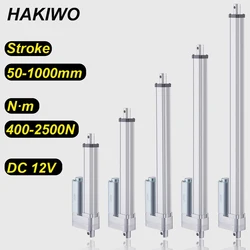 HAKIWO-Actionneur Linéaire 2500N 12V 24V, Faible Bruit, 100mm, 300mm, 500mm, 700mm, 1000mm, Course, Traqueur Solaire, Dégradation de Porte, 52mm