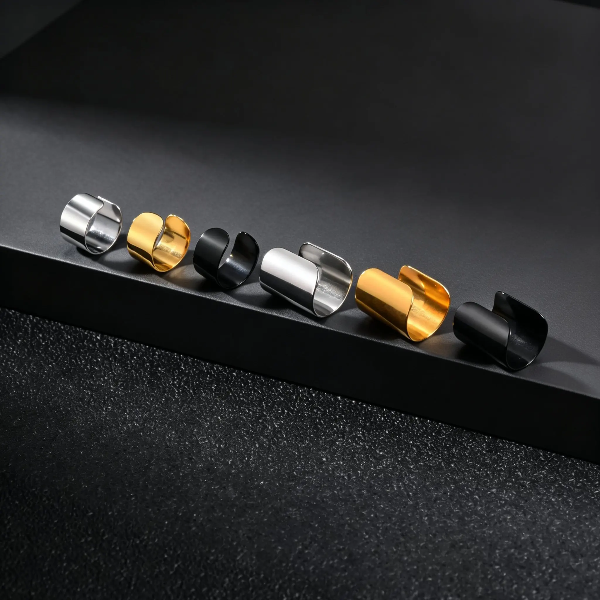 Trendiger einfacher U-förmiger Edelstahl-Ohrknochenclip mit langem Rohr für Männer, geometrische, nicht durchdringende Ohrmanschette, modischer Ohrschmuck – Detail 4