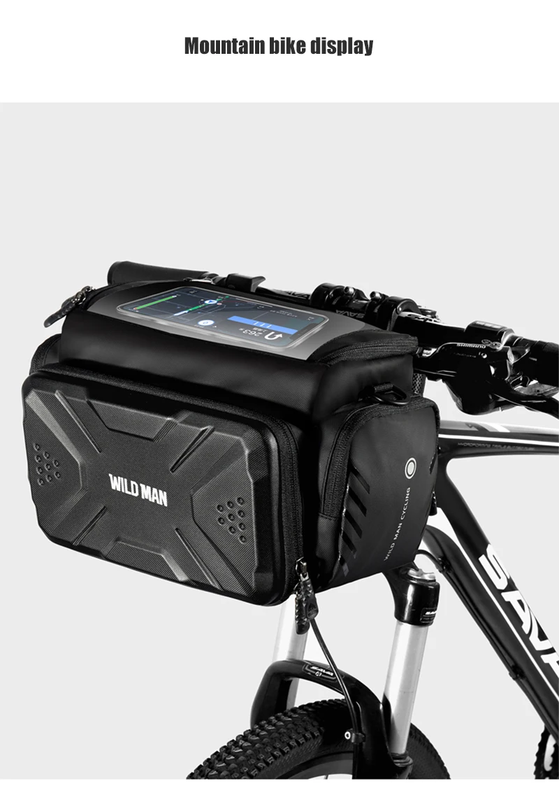 WILD MAN BBG071 Fahrrad Lenkertasche EVA Hartschale Regenschutz Aufbewahrung kleiner Zubehörteile – Detail 17