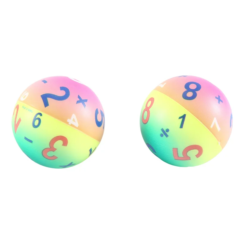 كرة قوس قزح رقمية لتخفيف التوتر، كرات ضغط ملونة للبالغين والأطفال، كرة مرنة ثلاثية الأبعاد، ضغط حسي متين