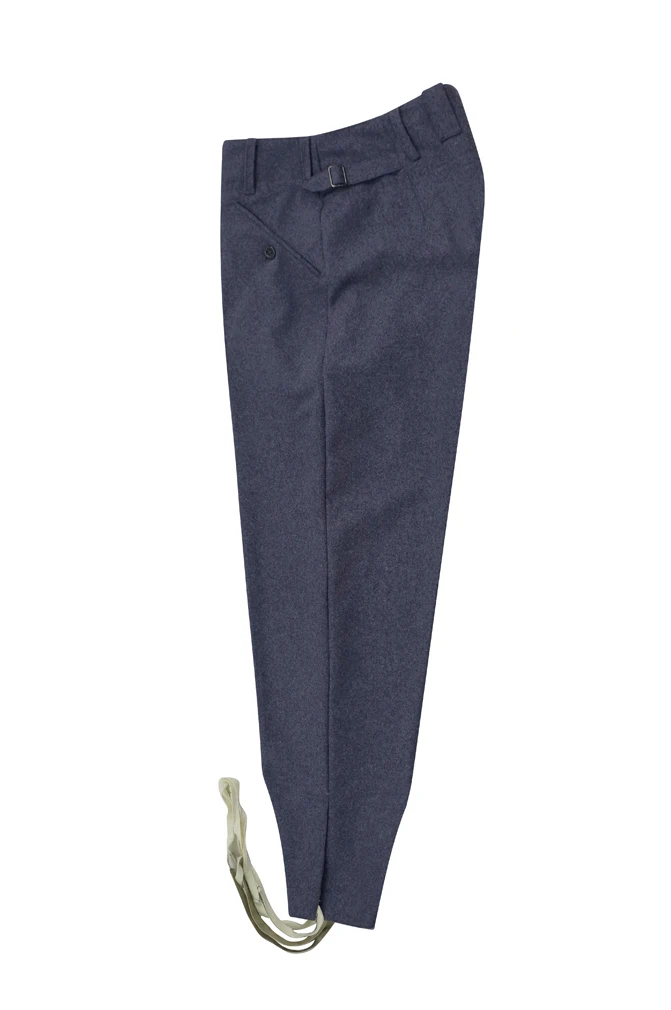 Pantalones de vuelo de lana azul y gris, pantalón alemán, Luftwaffe, Fliegerhose, WWII, GUWF-019