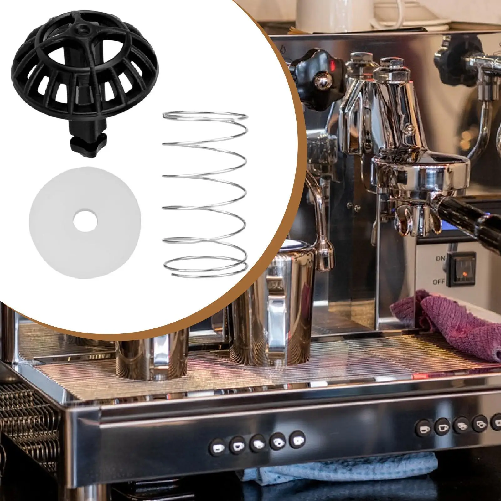 Durable Coffee Machine Brew Basket Spring Stopper Compact Replacement Kit for Home Cafe Coffee Machine Parts