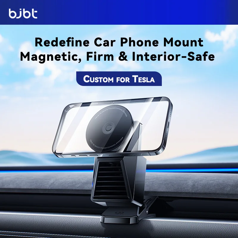 BJBT 2-in-1 Magnetic Car Phone Holder & Aromatherapy Diffuser for Tesla Model Y Juniper 2025 2026 Model 3 Highland Accessories