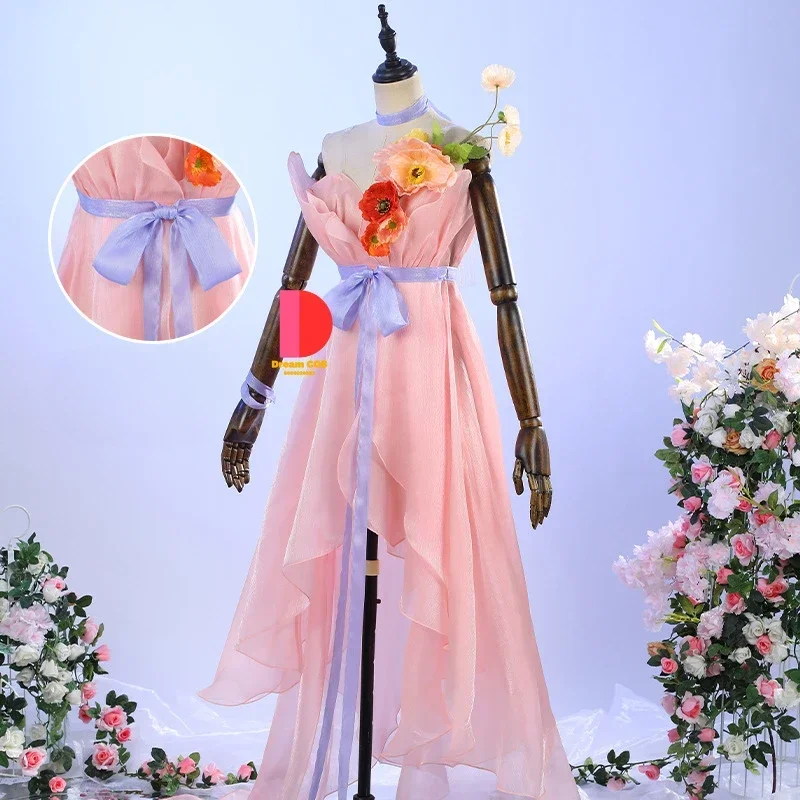 Nuevo vestido de noche Coquelic de flor rosa Longuette, gran oferta, disfraz de Cosplay, juego de Anime, camino a ninguna parte, trajes de Carnaval de Navidad