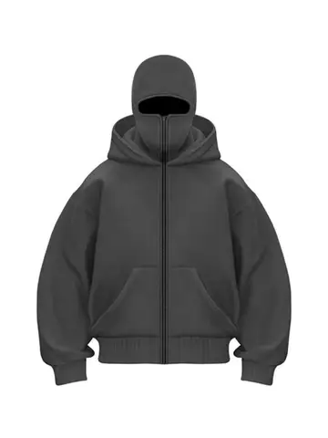 2025 Autumn and Winter New Men's and Women's Casual Sportswear With Hooded Mask Design, Sporty and Fashionable Plus Size Hoodie