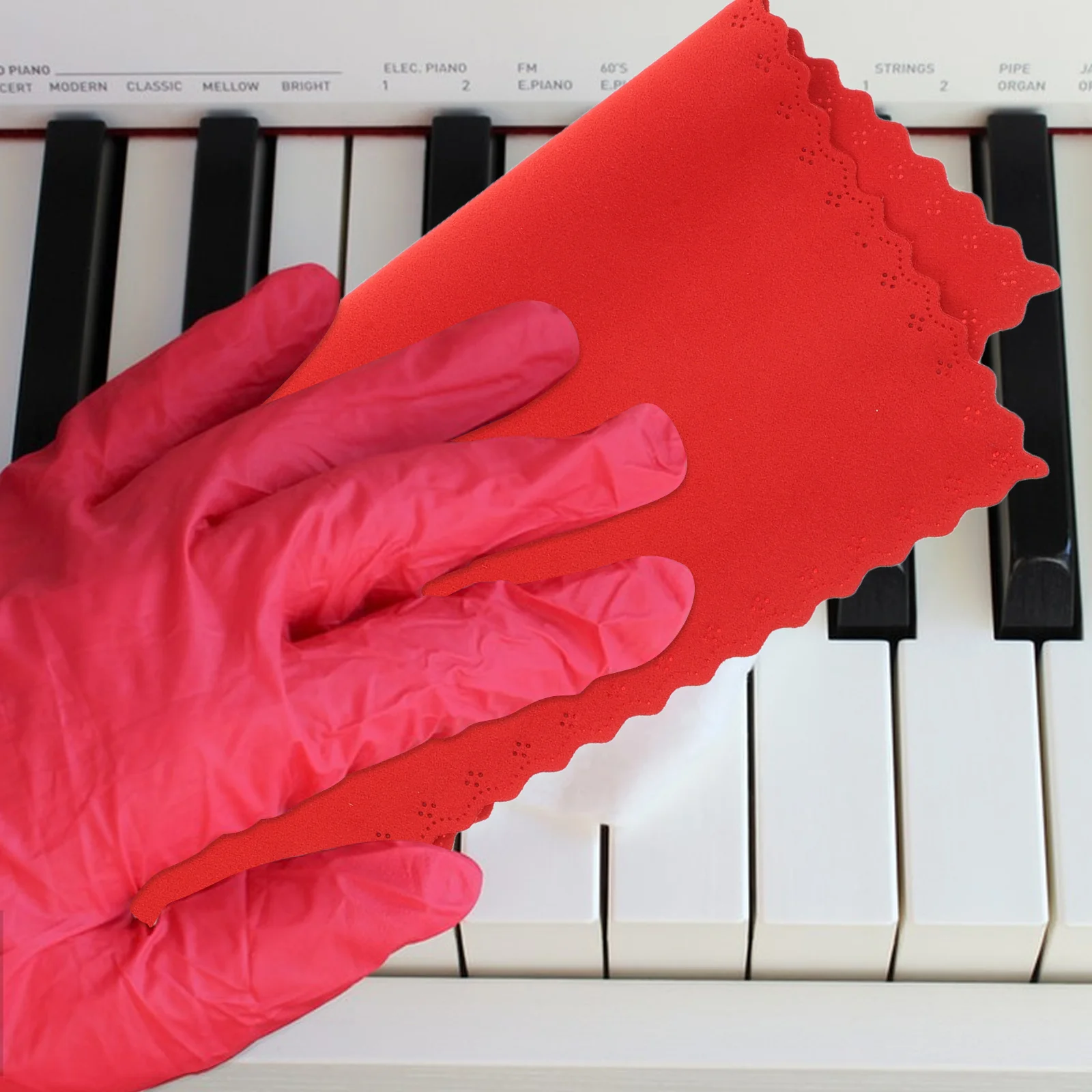 

Durable Reusable Instrument Cleaning Cloth Double-Faced Pile for Guitar Violin Piano Sax Flute Polishing Wiper