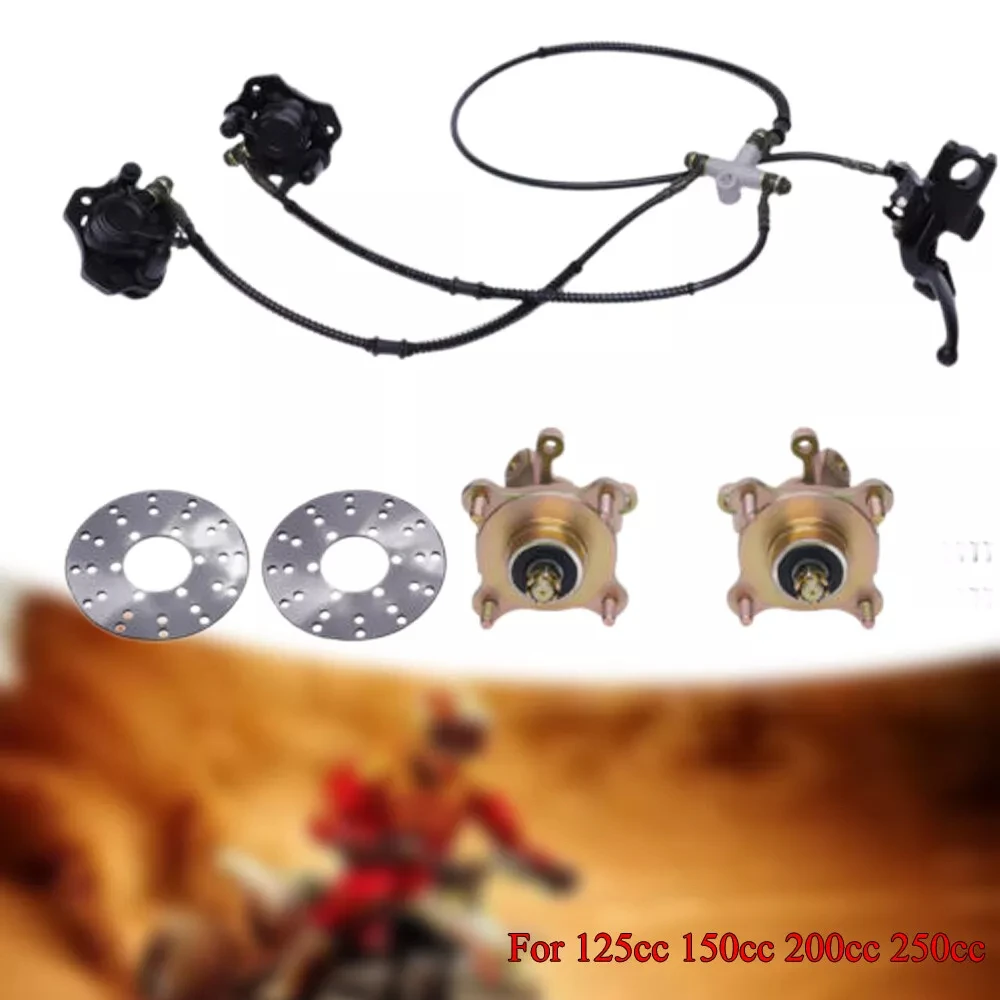 

Complete Front 4-Stud Wheel Hub Kit with Steering Knuckle, Brake Caliper & Rotor for Go Kart, Quad, ATV – Ideal for Repairs and
