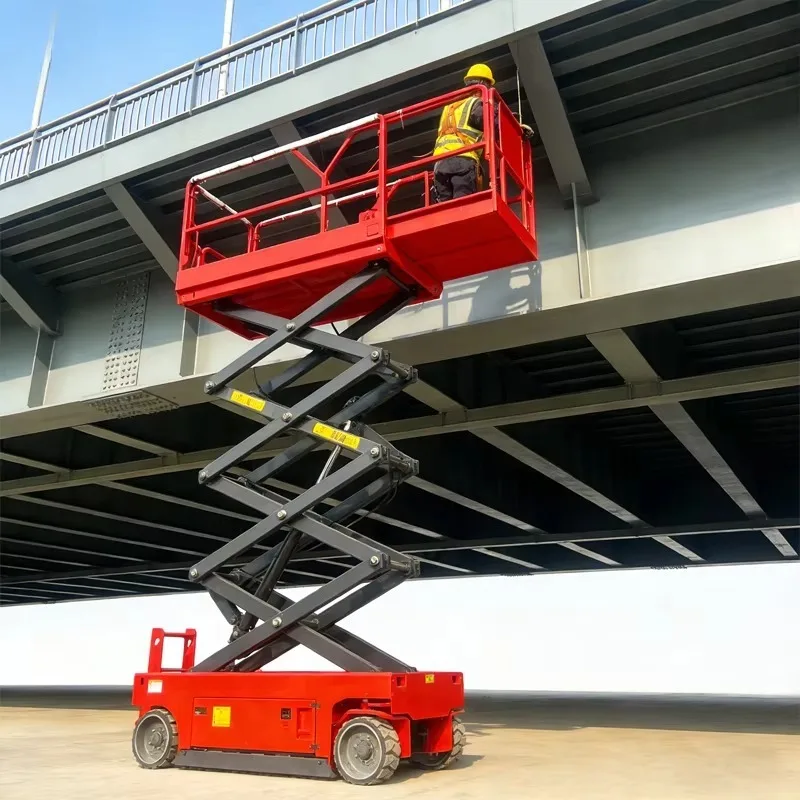 12m 14m 16m Flexible Safety Rail High-altitude Stable Base  Electric Scissor Lift Tables  Scissor Lift view 5