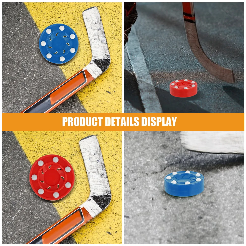 2 قطعة مادة البولي بروبيلين عفريت تدريب متين للاستخدام الداخلي والخارجي كرات الهوكي في الشوارع ملحقات هوكي الجليد فريق الرياضة #4