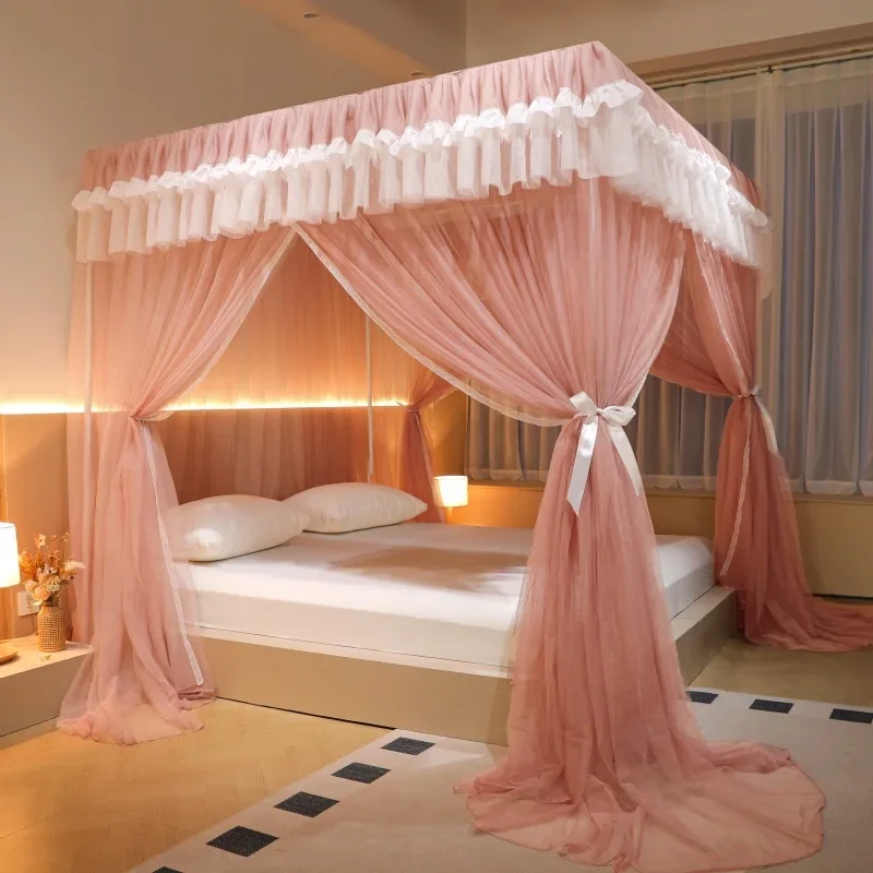 

Princess Style Mosquito Net with Three Doors Includes Bracket Floor To Ceiling Mosquito Net Anti-mosquito Home Textiles 모기장