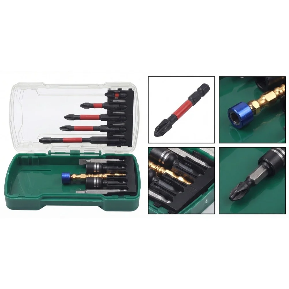 Magnetic Hex Screwdriver Bits 10 Piece Set For Alloy Construction for Home Repair Automotive and Furniture Assembly