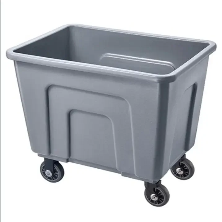 Southern lengthened thickened plastic linen cart hotel large cleaning truck laundry garbage truck large capacity silent wheel
