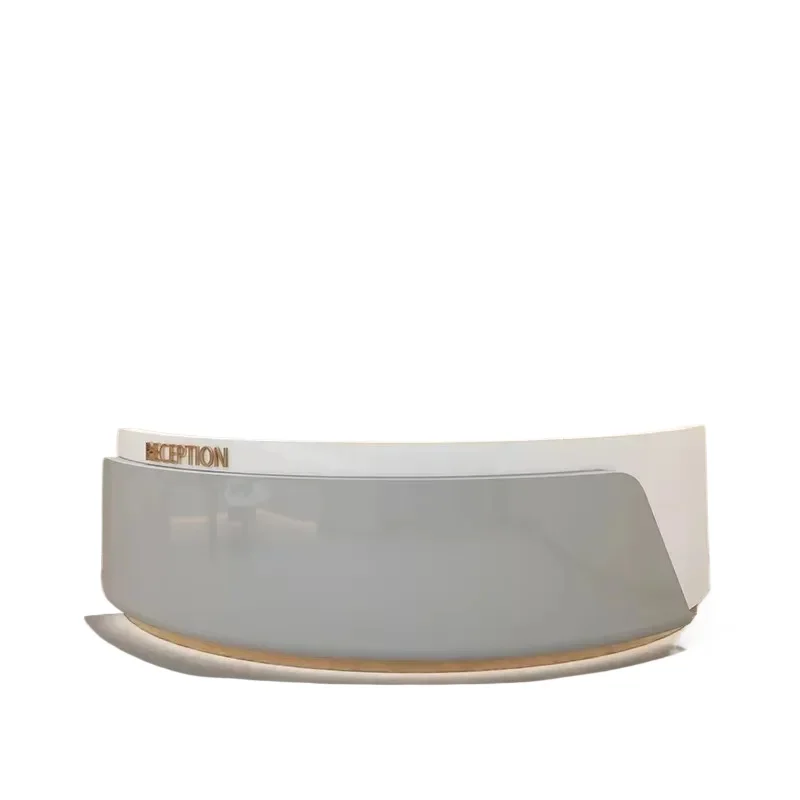 Illuminated Corner Reception Desks Stylish Light Beauty Office Reception Desks Study Luxury Mostrador Negocio Bar Furniture