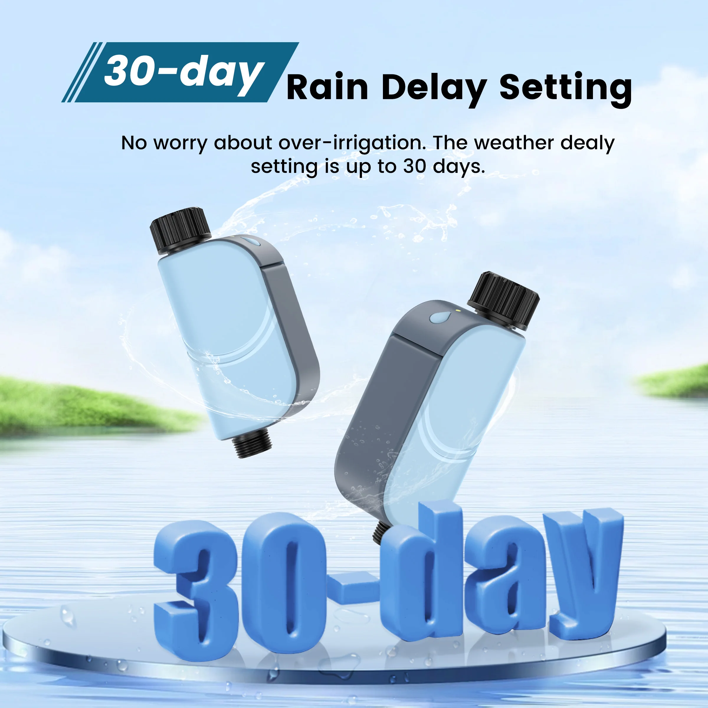 GIRIER Tuya WiFi Water Timer for Garden Hose Smart Programmable Sprinkler Timer for Drip Irrigation Works Alexa No Hub Required