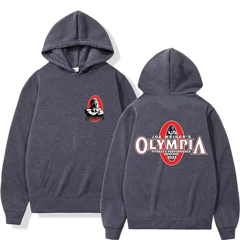 2024 Spring And Autumn New Olympia Men Fitness Sports Sweatshirt Casual Jacket Zipper Jacket Outdoor Training Hooded Jacket