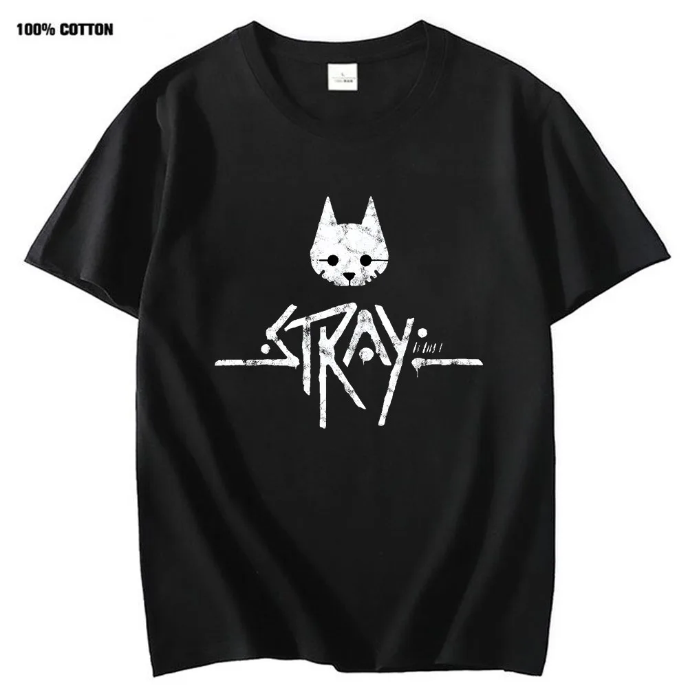 Streunende Katze Spiel T-Shirt Frauen Kleidung 100% Baumwolle Männer Unisex lässig weiblich Harajuku Camisas Streetwear Kurzarm T-Shirt Spiel Shirt