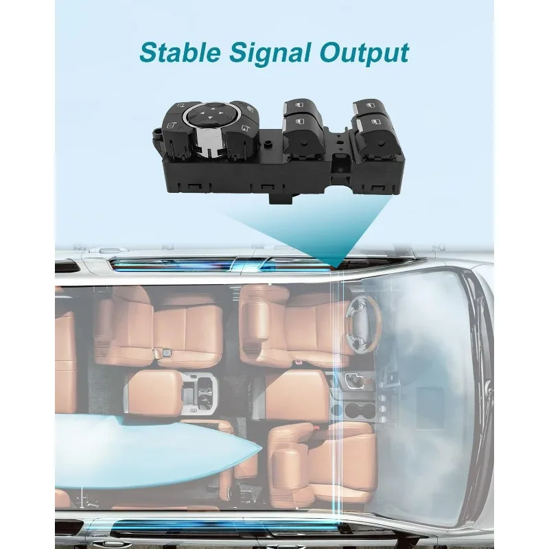ML3Z14529BE Fensterheberschalter 8-Pin Passend für Ford F-150 2021-2023 mit Manuell Klappbaren Spiegeln Fensterheberschalter-Baugruppe – Detail 6