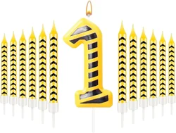 6pcs Red /yellow SpiderBirthday Candles Spiral Cake Candles Long Thin Cake Candles For Wedding Party And Cake Decoration