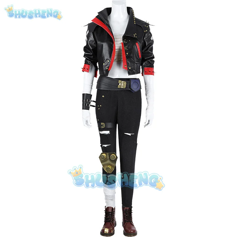 Arcang2 lol VI أزياء تنكرية معطف جلد للرجال والنساء بدلة موحدة لحفلة الهالوين ملابس لعب الأدوار Shusheng