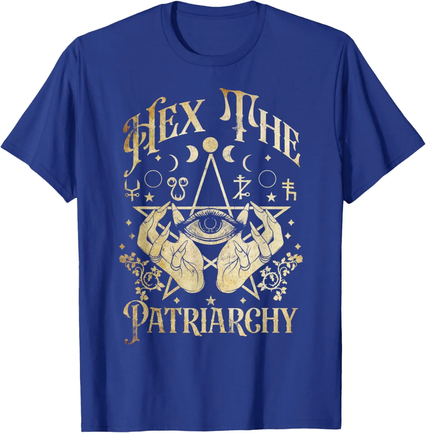 Hex The Patriarchy Funny Women's Halloween Feminist Witch T-Shirt