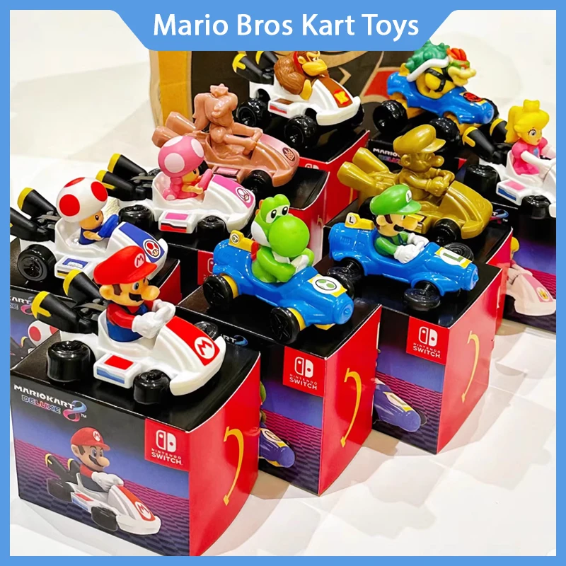 2024 Mcdonald Series Mario Kart Happy Meal Toys Figure Collectible Model Desktop Decoration Kids Christmas Customized Gifts