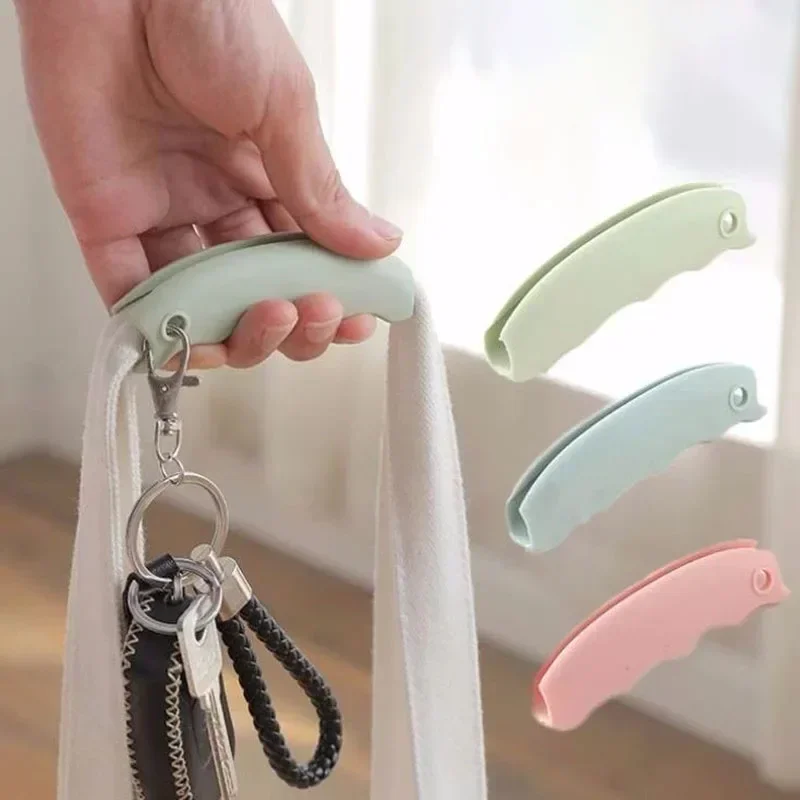 1PCS Comfortable Portable Silicone Mention Dish For Shopping Bag To Protect Hands Trip Grocery Bag Holder Clips Handle Carrier