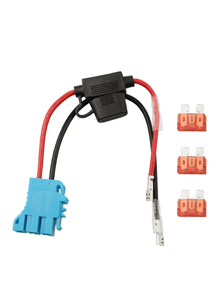 12AWG Wire Harness Connector with Fuse Holder 40A for Peg Perego 12V for sla Battery Powered Vehicles ABS Plastic 4 Pin