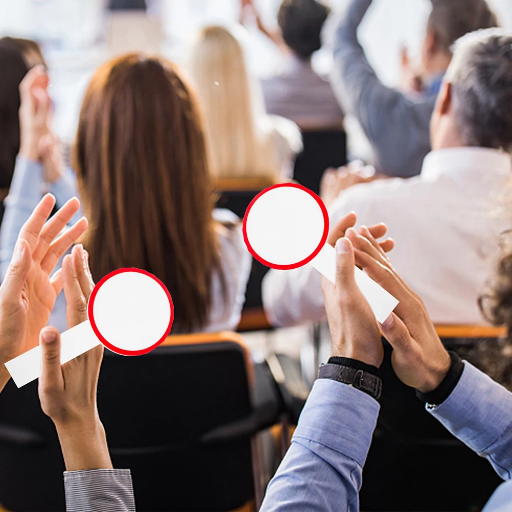 8 Pcs Scoreboard Dry Erase Answer Paddles Handheld Raise Sign Paddle. Plastic Whiteboard Student Word Mini