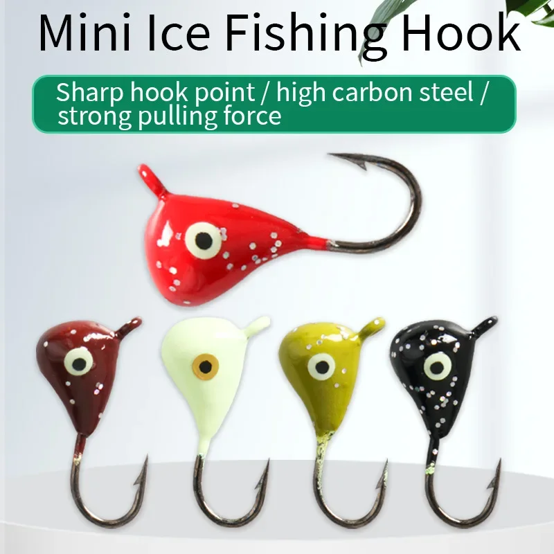 

5Pcs Fishing Hook 2g Metal Bait Lead Head Mini Jig Heads Saltwater Jigging Winter Fishing Lure Tackle Lure Soft Worm Bait Hook