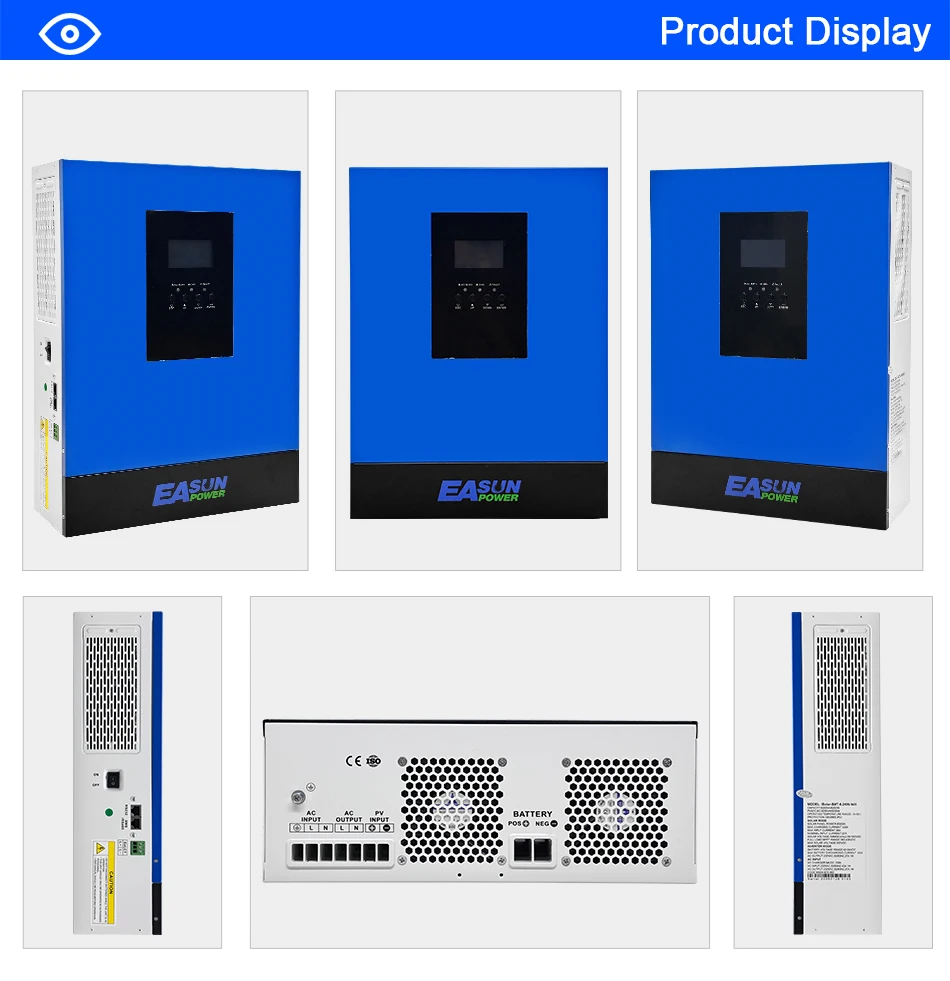 EASUN 6,2KW 48V Hybrid-Solarwechselrichter 230V Reiner Sinus Off-Grid-Wechselrichter 120A MPPT Solarladeregler für PV-Module EU-Lagerbestand – Detail 9