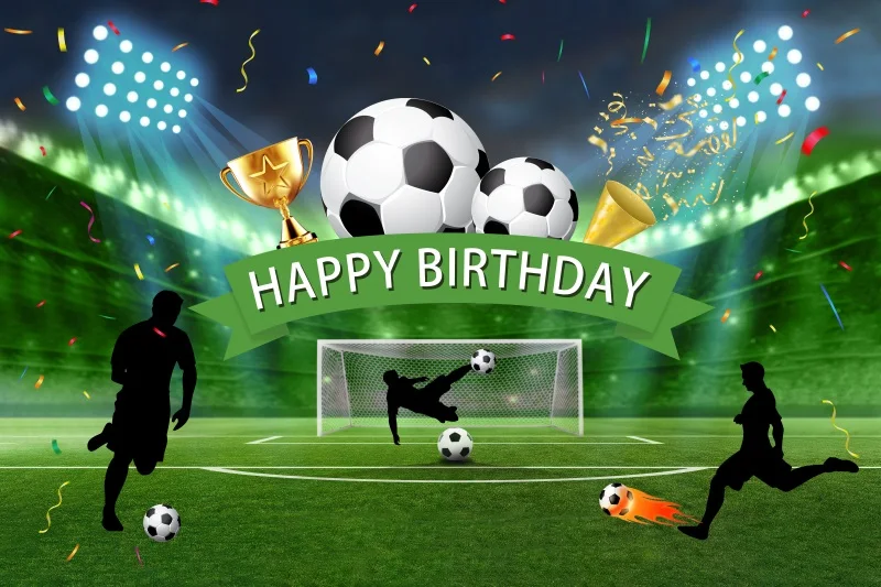 Soccer Birthday Backdrop Banner Boys Sports Association Football Birthday Party Poster Photography Background Photobooth