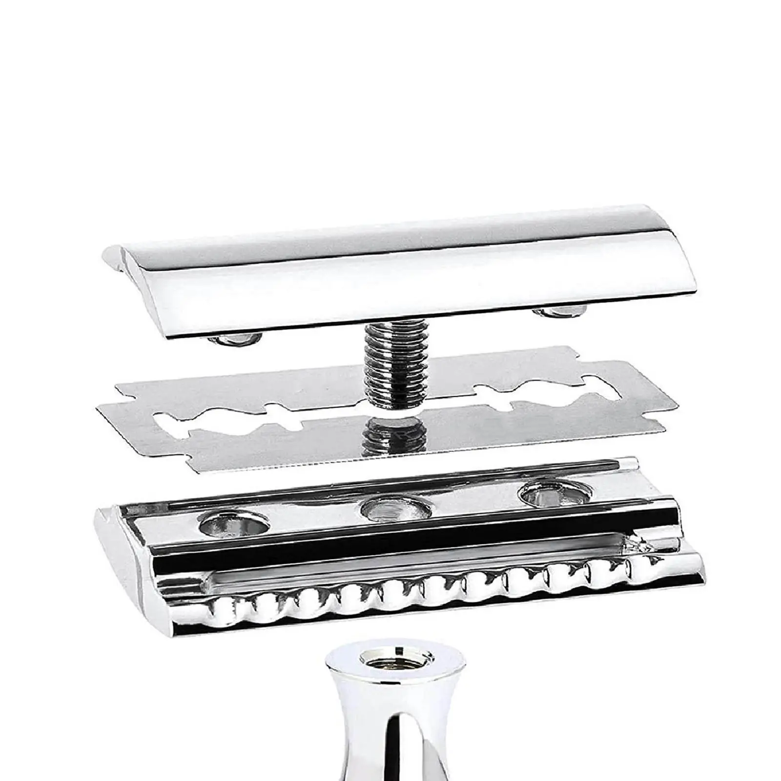 Double Edge Razor Manueller Rasierer Vintage Anti-Rutsch-Griff abnehmbar