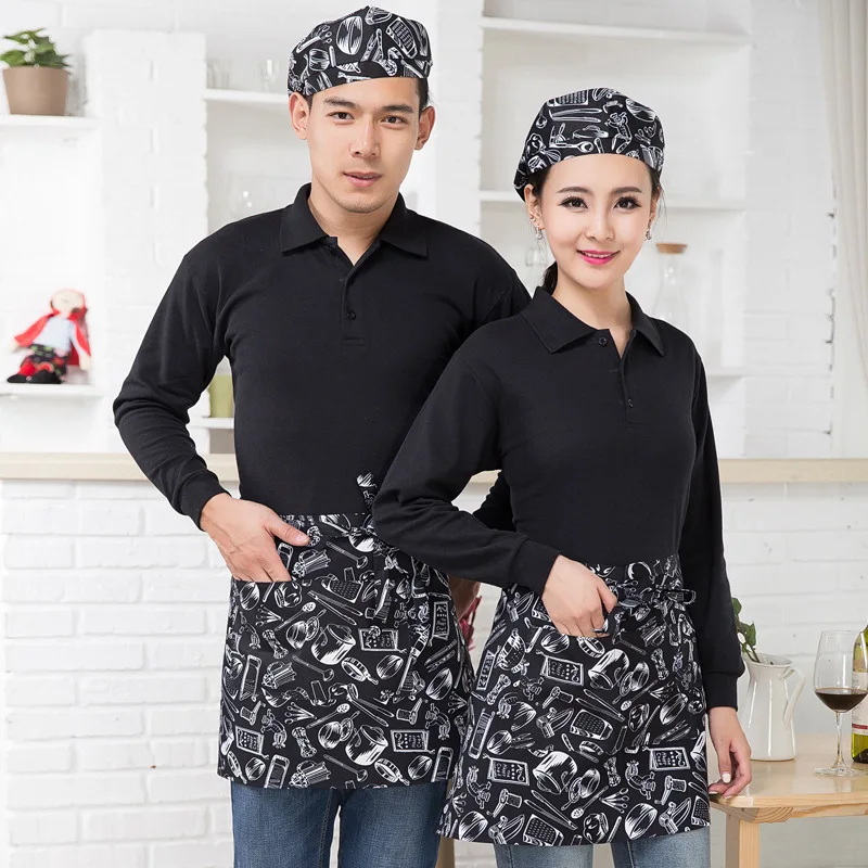 Novel Dingheng Work Clothes Small Western Restaurant Attendant Catering Kitchen Coffee Shop Fast Food Apron