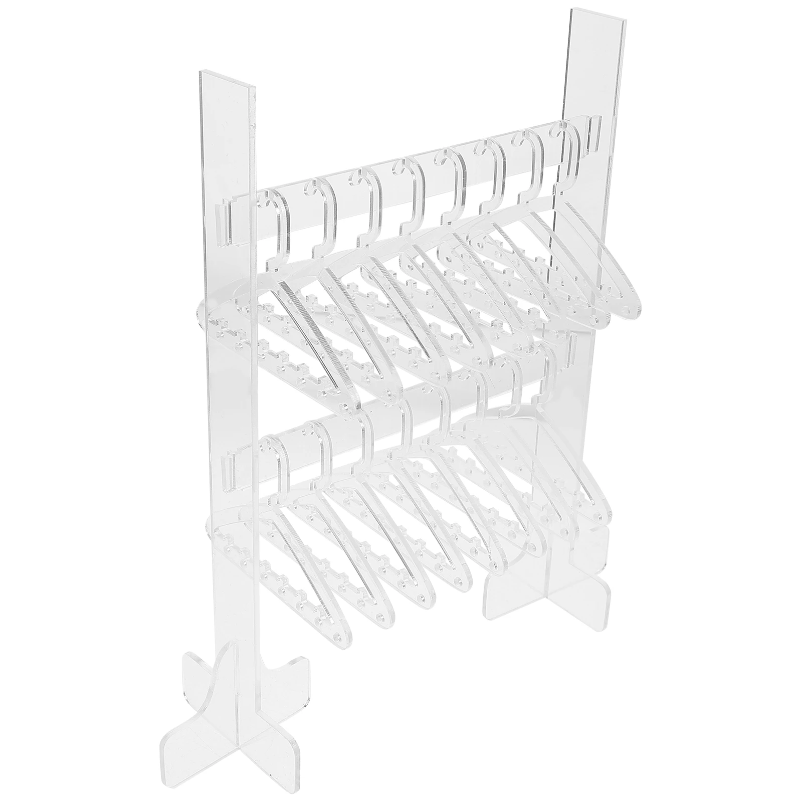 

Creative Acrylic Jewelry Display Stand Double Layer Necklace Earring Ring Holder Bracelet Storage Rack For Home Decor Dresser