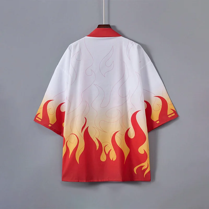 Japanese-Style Kimono Retro Loose Three-Quarter Sleeve Kimono Cardigan Haori Summer Niche Design Beach Cover-Up Sun Protection Shirt