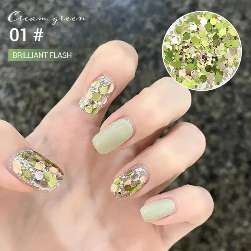 1jar Mix Farbe blau weiß Pailletten für Nail Art Meerjungfrau Nagel Glitter Flocken Sechseck Paille tte glänzenden Spiegel Pailletten Zubehör