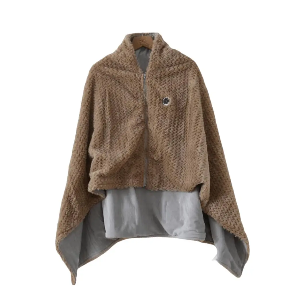 

Wearable USB Electric Heated Blanket Washable Portable Warming Shawl 3 Heating Levels Heating Lap Blanket Office/Home/Camping