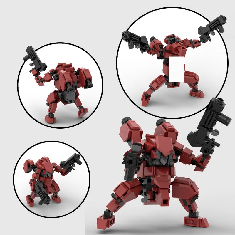 MOC Building Blocks Sci-Fi Mecha Robot Model Kit Creative Fighting Robot Assembly Bricks Educational DIY Construction Toys