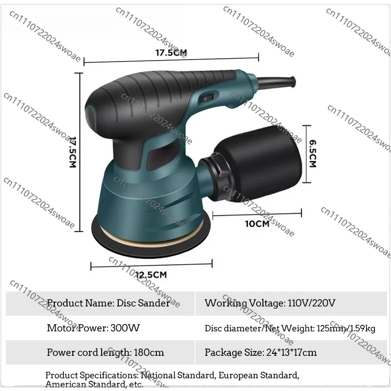 Handheld Multifunctional DIY Grade Electric Sander and Polisher Woodworking Renovation and Disc Grinder