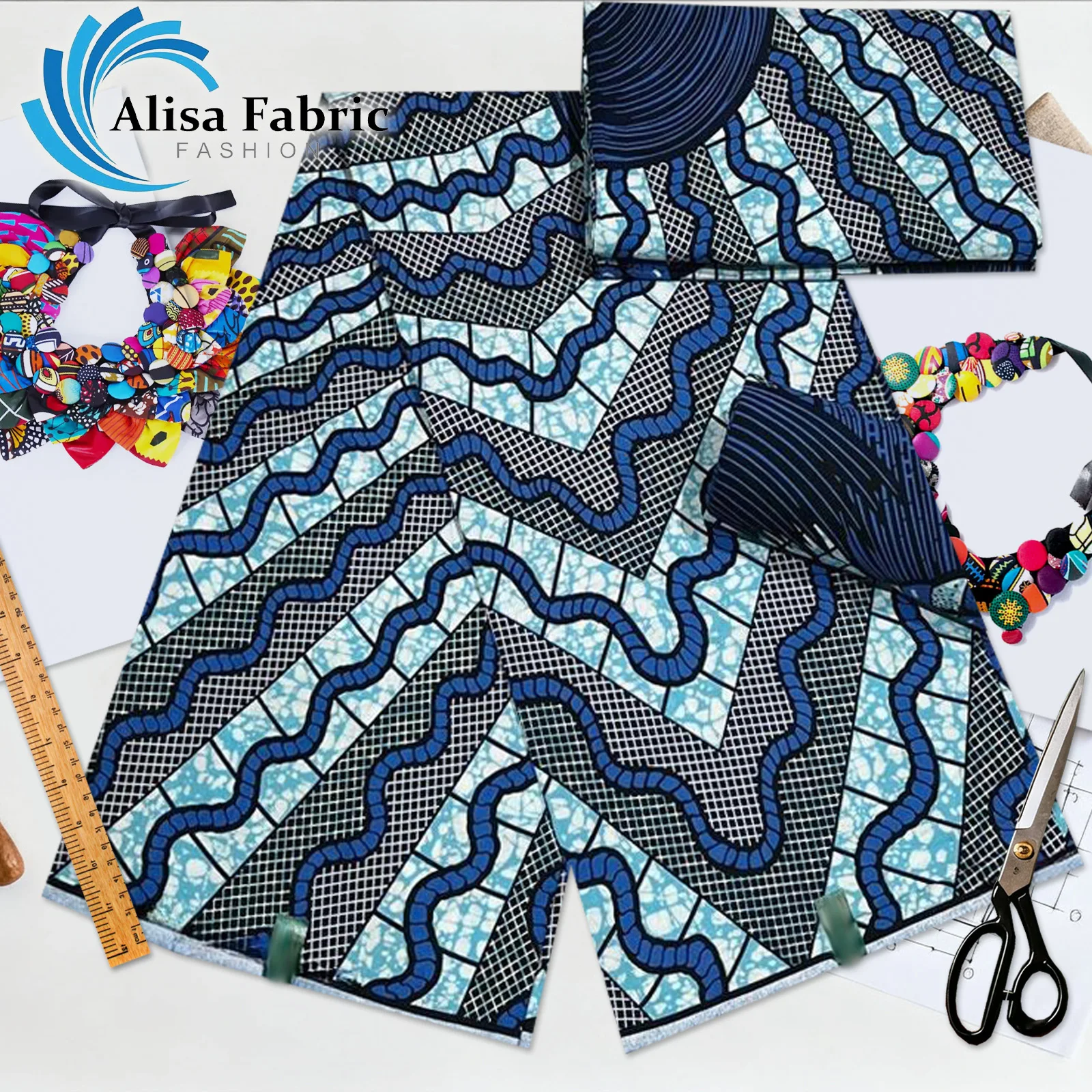 

2025 lastest African fabric wax 6yards 100% cotton Christmas nigerian fabric for evening dresses