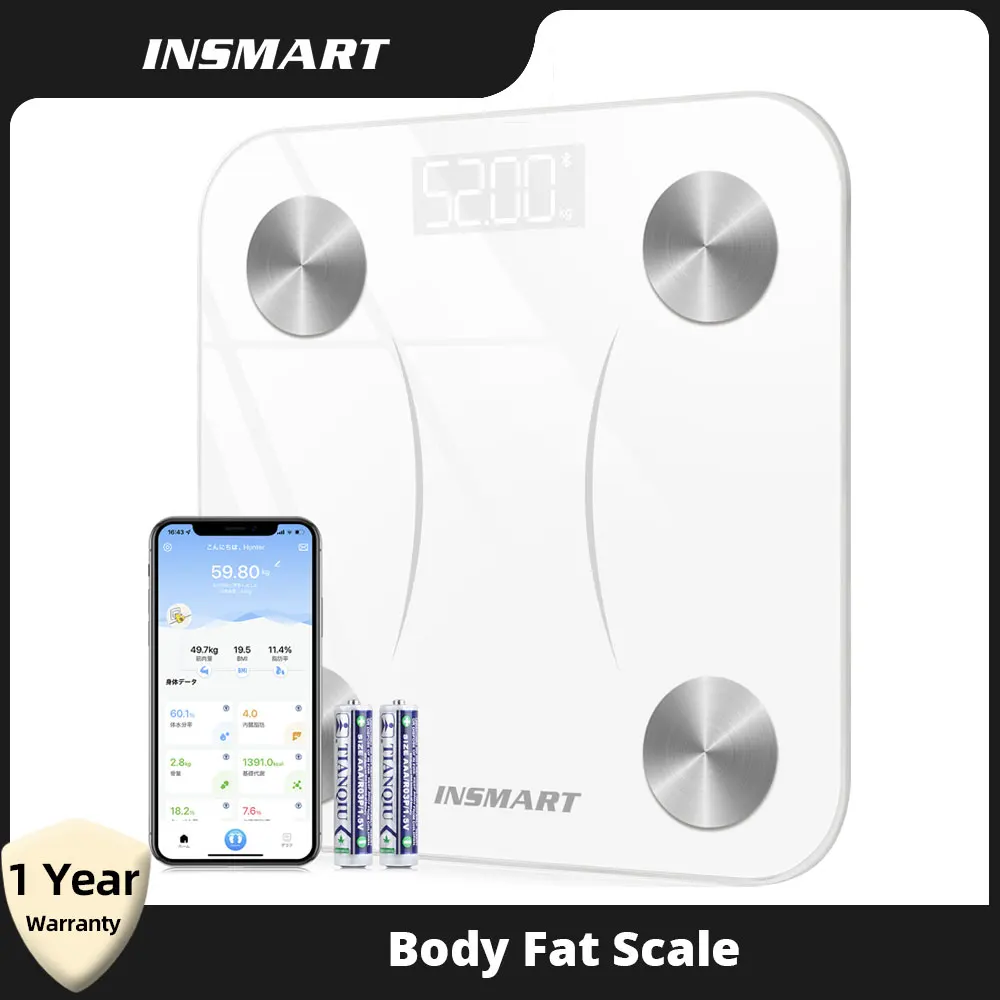 Bluetooth Body Fat Scale Smart Bathroom Scale Electronic Weight Scale BMI Body Composition Analyzer Digital Floor Scale