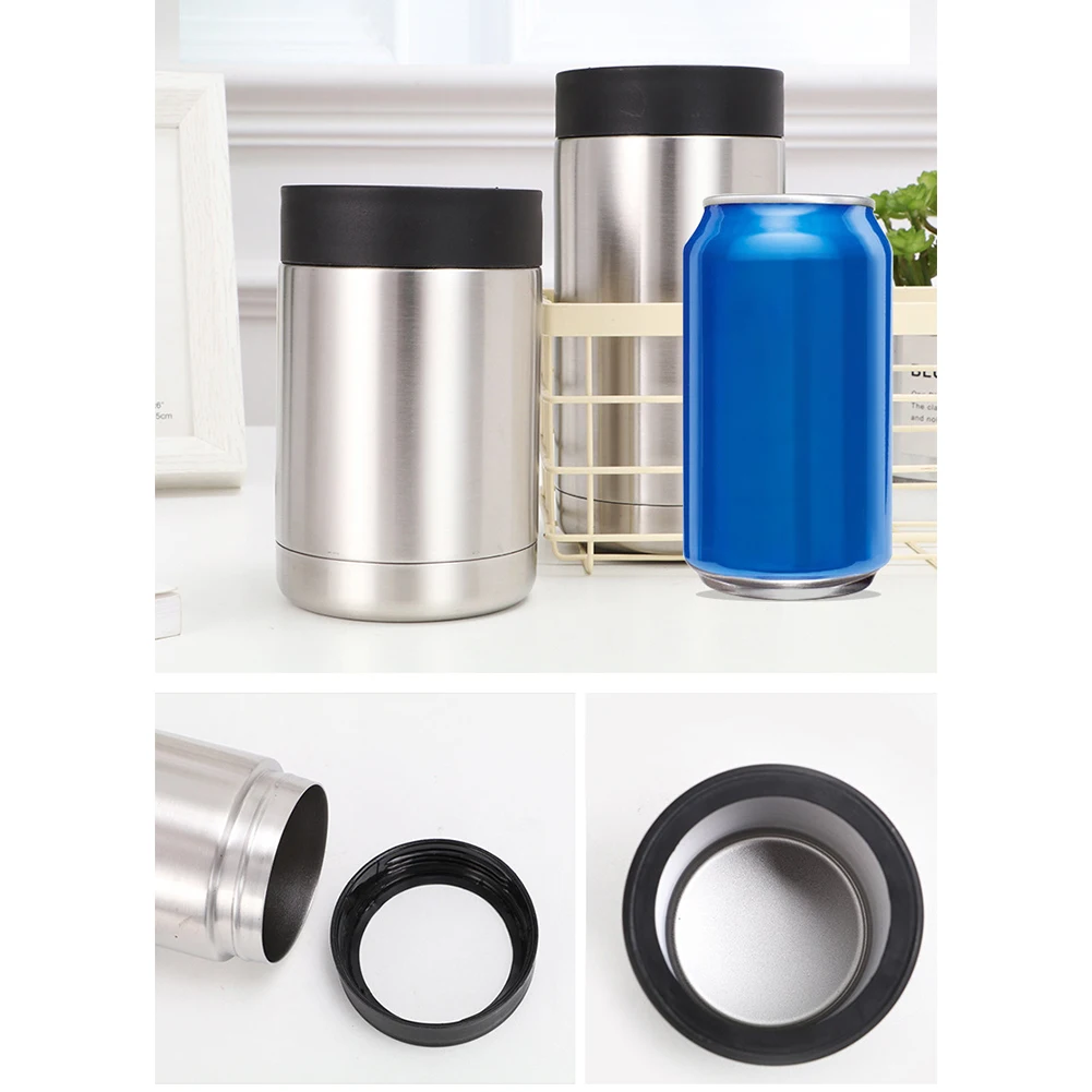 12oz/14oz Stainless Steel Beer Bottle Cold Keeper Bottle Holder Double Wall Vacuum Insulated Beer Bottle Cooler Bar Accessories