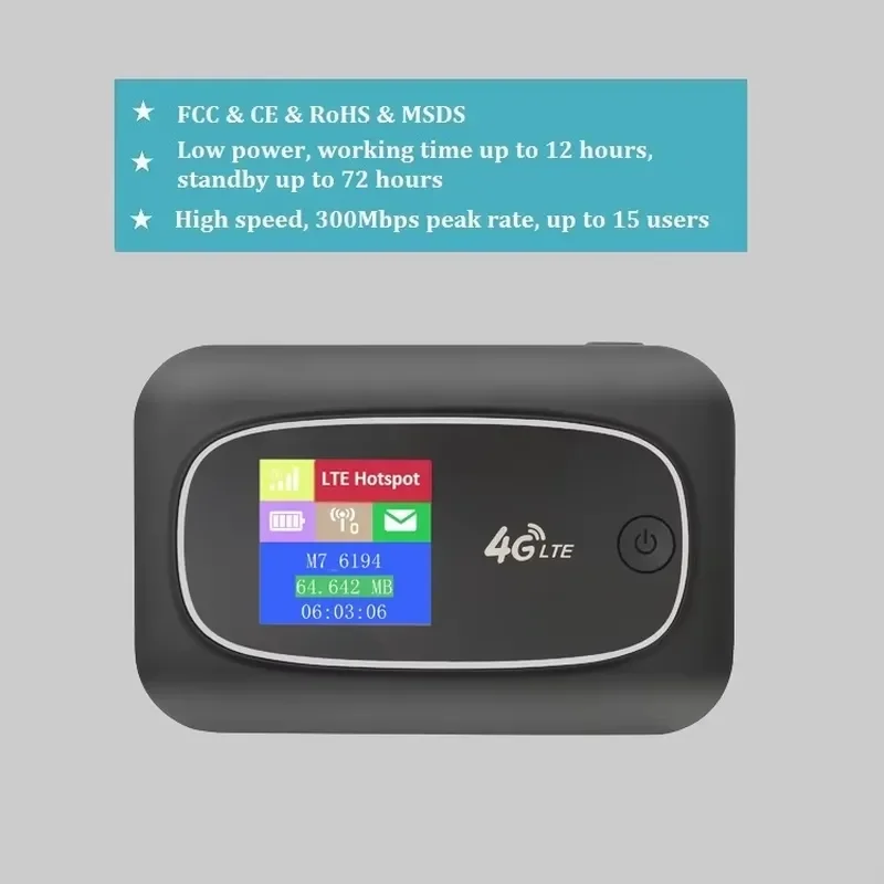 EE1 for M7-20S Global Wireless Hotspot MDM9X07 Universal Portable Pocket MiFi Unlocked 4G LTE WiFi Router Firewall 300Mbps