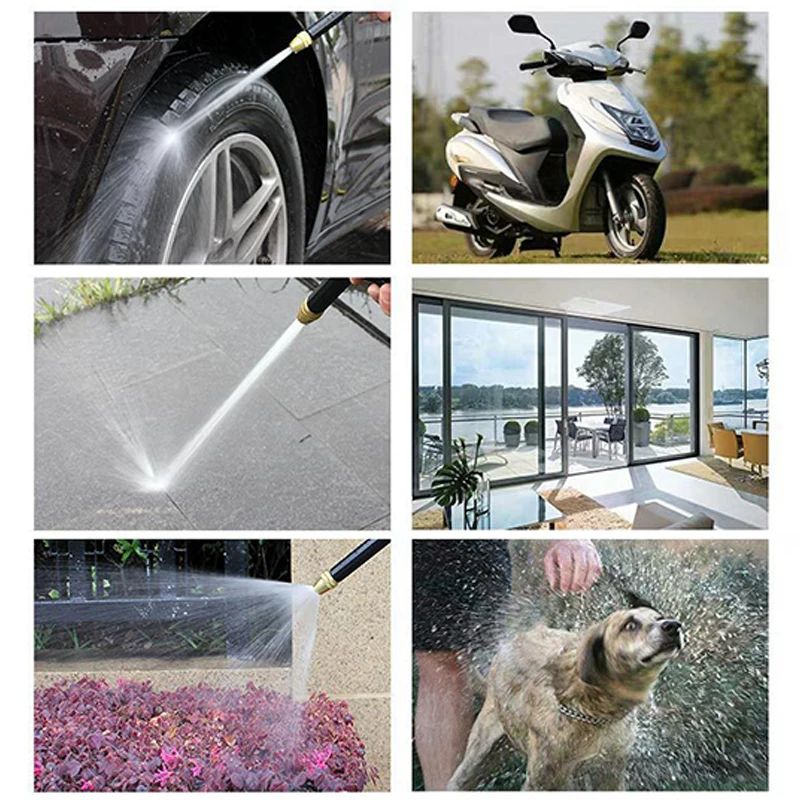 Adjustable Car High Pressure Water Gun Hose Nozzle Sprinkler Universal Car Wash Machine Garden Watering Auto Washing Accessories