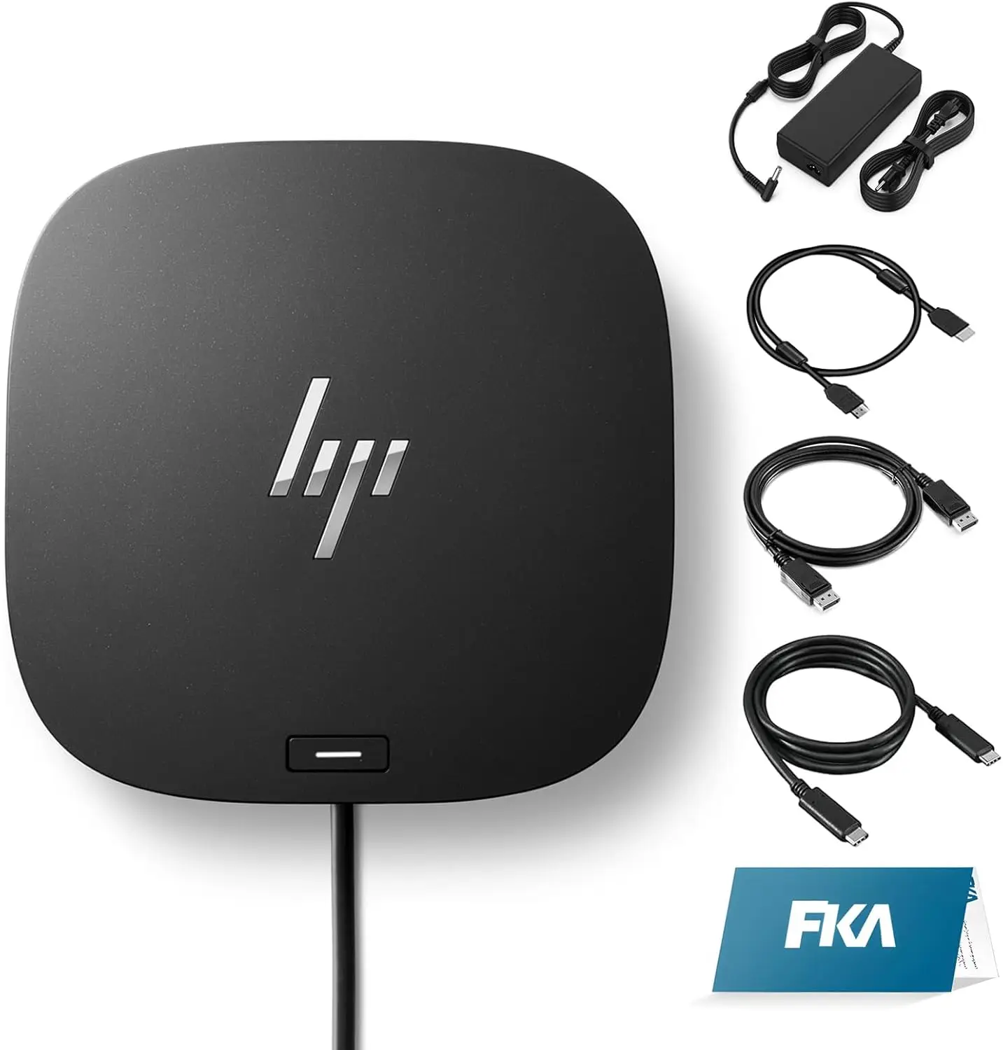 

USB-C Docking Station for Laptop with Dual Monitor Support, Charging Bundle, HDMI & DP Cables