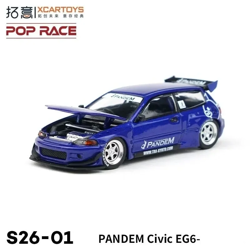 دييكاست 1/64 مقياس هوندا سبيكة سيارة نموذج Pandem سيفيك EG6 لعب المركبات لعب للأولاد هدية الصندوق الأصلي